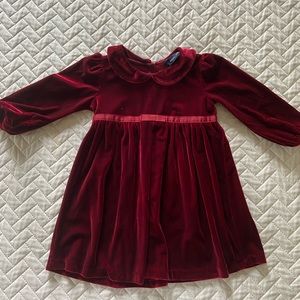 Beautiful crimson Ralph Lauren red velvet dress
